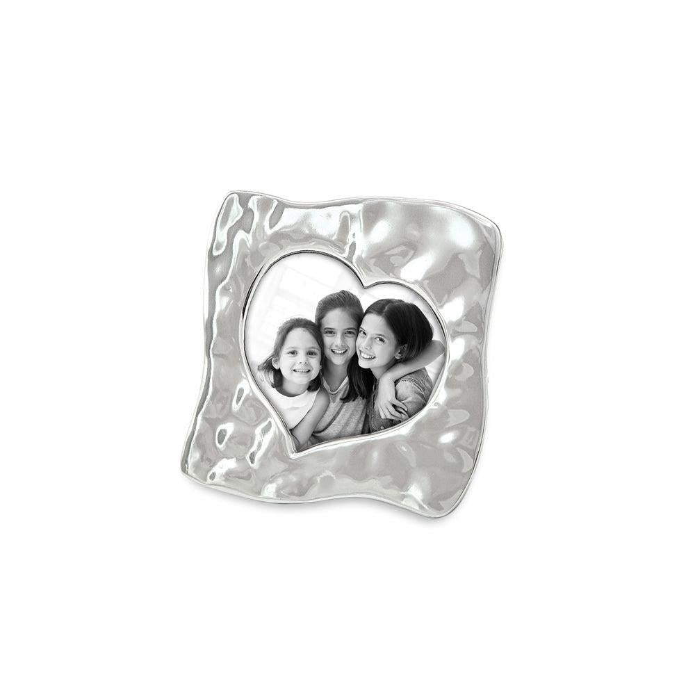 Giftables Curved Heart 5 x 5 Frame | Bone & Brass