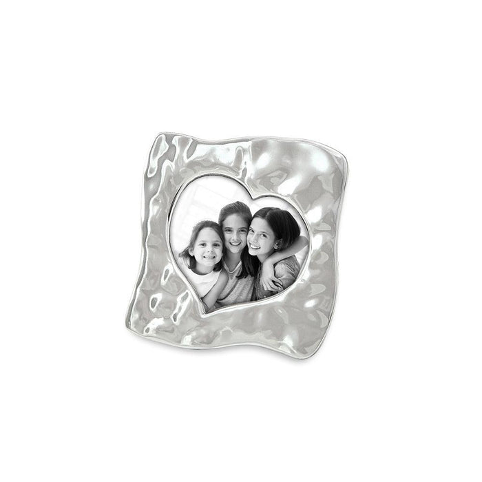 Giftables Curved Heart 5 x 5 Frame | Bone & Brass