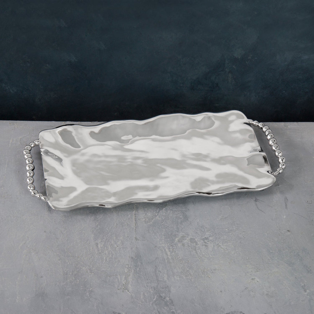 Pearl Perla Long Rectangular Tray Handles - Tray Detail | Bone & Brass