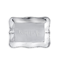 Silver "Thankful for You" Decorative Tray | Bone & Brass