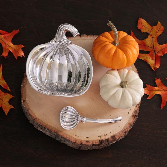 Giftables Holiday Pumpkin Bowl Spoon - Bowl Top View | Bone & Brass