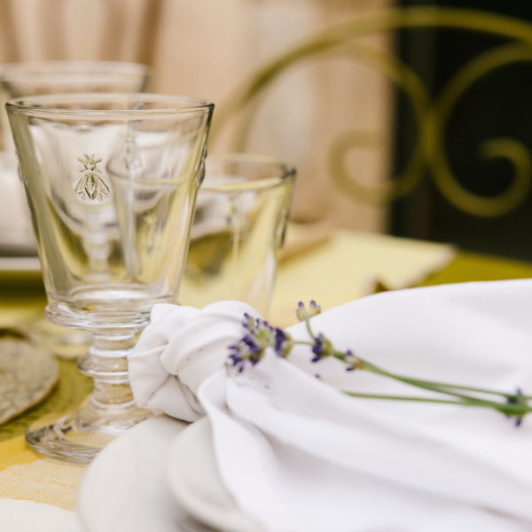Clear Glass Bee Water Glass Set of 6
