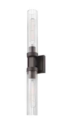 Bronze Fluted Glass Wall Sconce