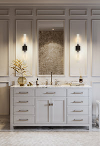 Bronze Fluted Glass Wall Sconce