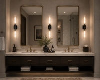 Matte Black Fluted Glass Wall Sconce