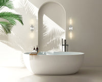 Polished Nickel Fluted Glass Wall Sconce
