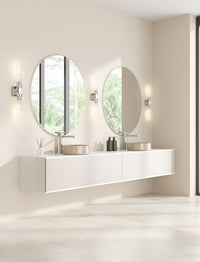 Polished Nickel Fluted Glass Wall Sconce
