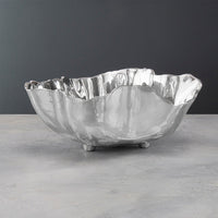 Soho Silver Footed Organic Shape Large Bowl - Bowl Top View | Bone & Brass