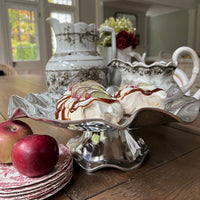 Silver Pedestal Vento Olanes Cake Plate - Platter Side View | Bone & Brass