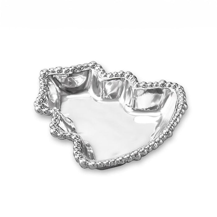 Silver Christmas Tree Mini Serving Platter