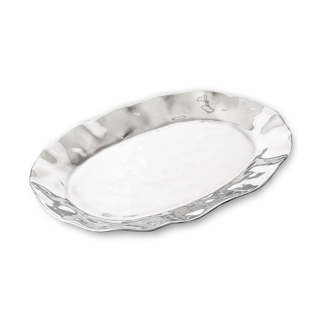 Soho Silver Large Oval Serving Platter | Bone & Brass
