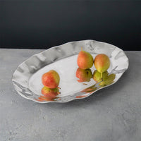 Soho Silver Large Oval Serving Platter - Platter Detail | Bone & Brass