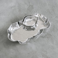 Soho Silver Onyx Chip & Dip Set - Bowl Detail | Bone & Brass