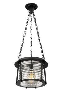 Matte Black Cape Harbor Glass Pendant