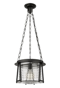 Matte Black Cape Harbor Glass Pendant