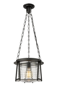 Matte Black Cape Harbor Glass Pendant
