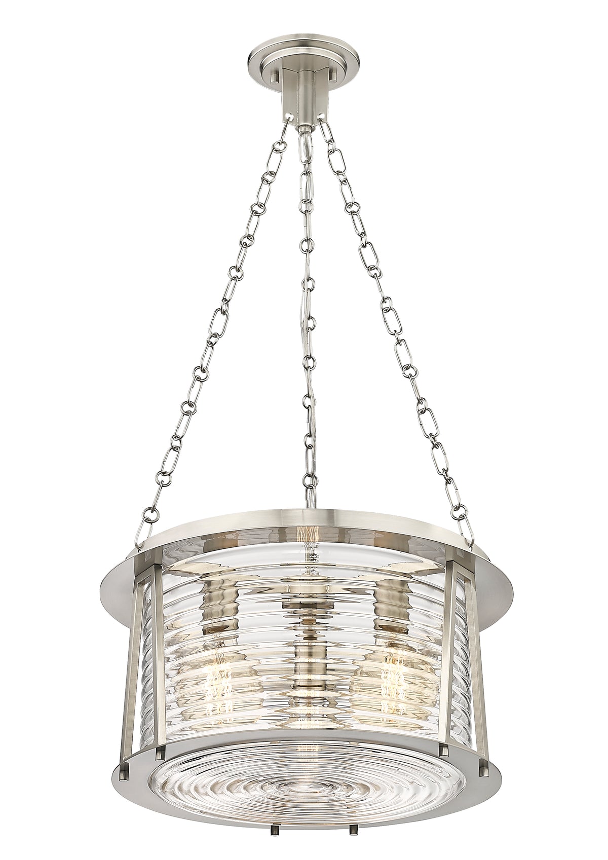Brushed Nickel Cape Harbor Lighthouse Pendant