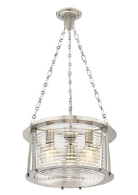 Brushed Nickel Cape Harbor Lighthouse Pendant