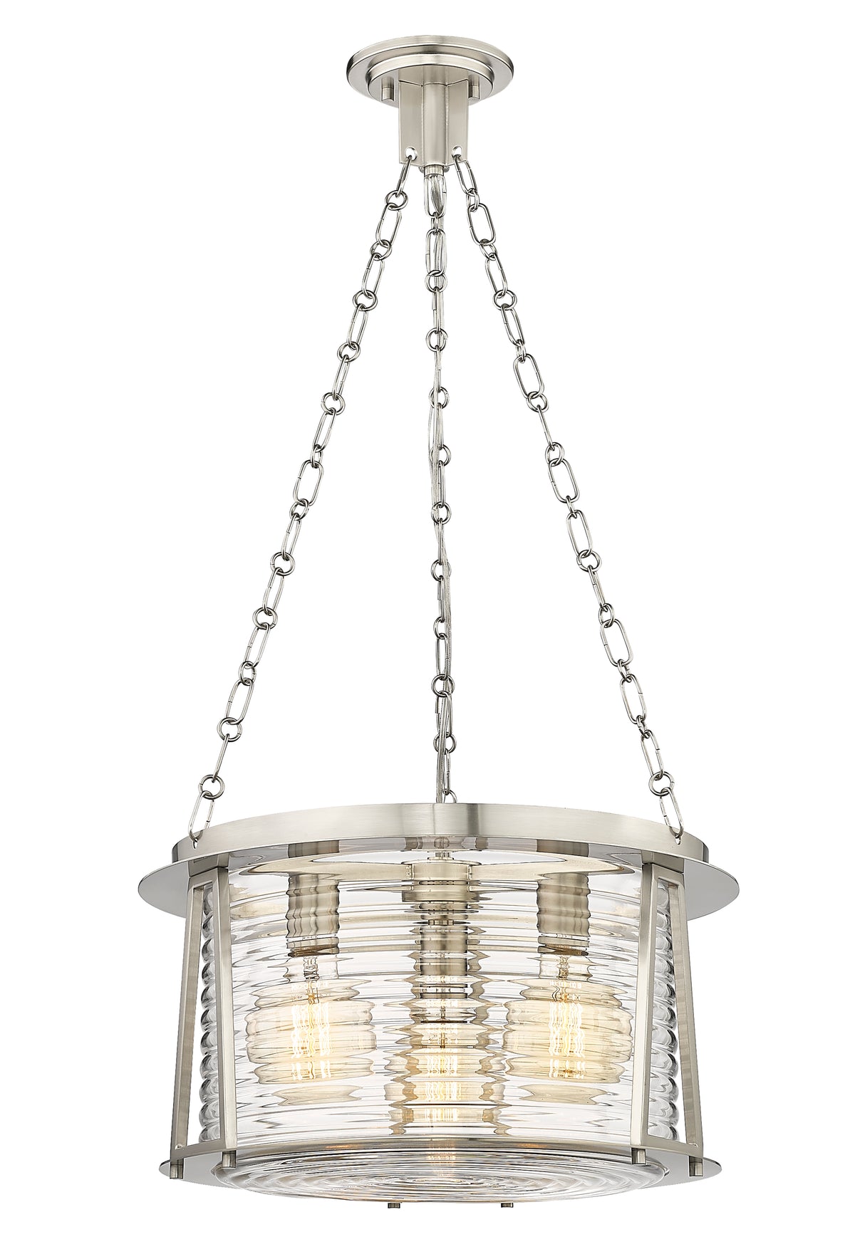 Brushed Nickel Cape Harbor Lighthouse Pendant