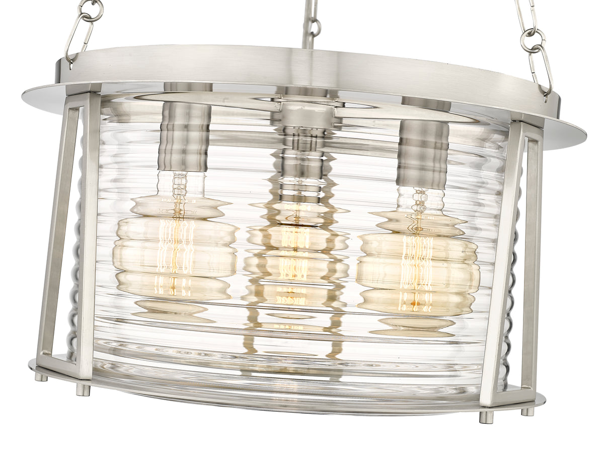 Brushed Nickel Cape Harbor Lighthouse Pendant