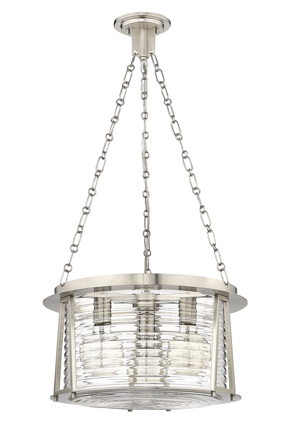 Brushed Nickel Cape Harbor Lighthouse Pendant