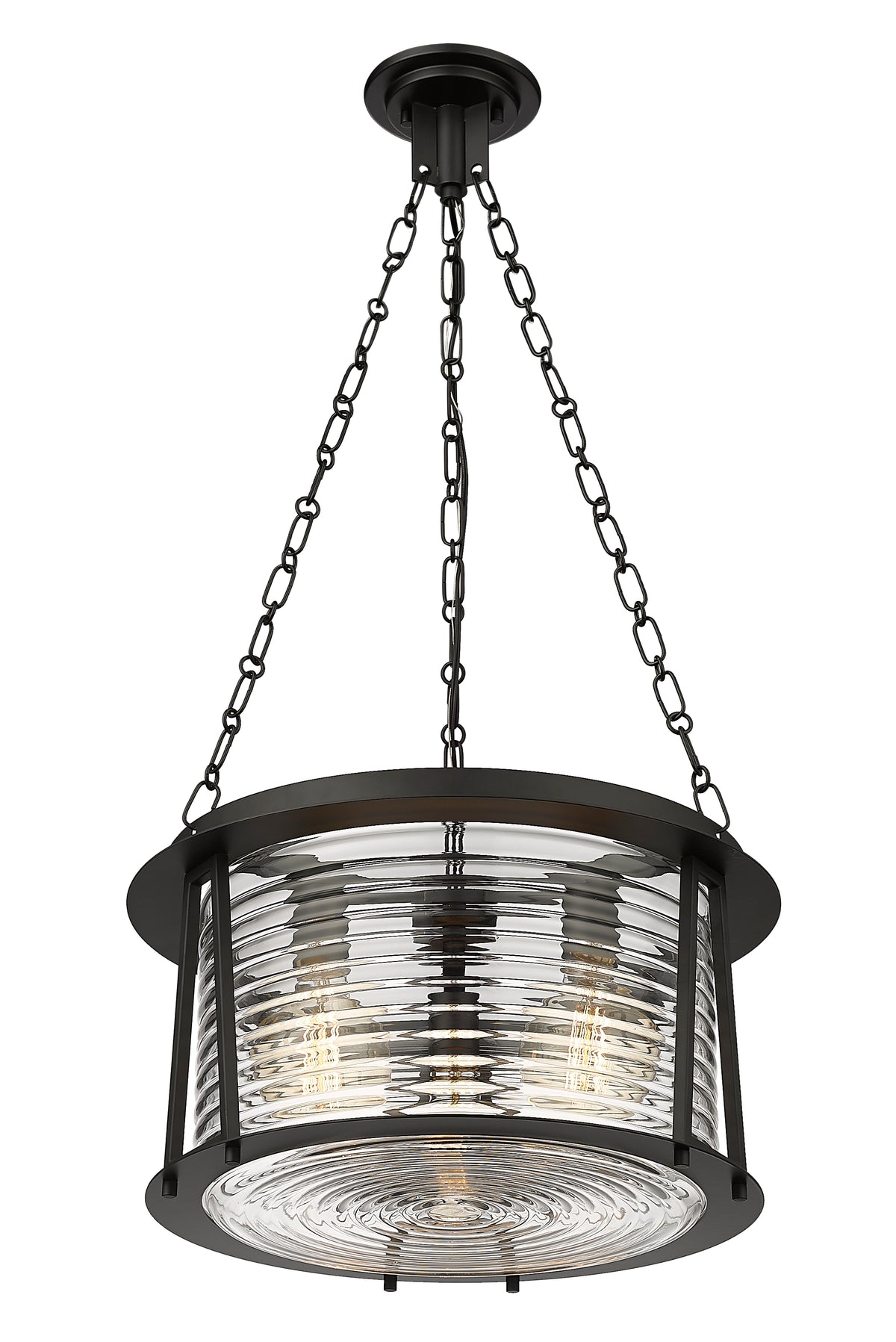 Matte Black Cape Harbor Lighthouse Pendant