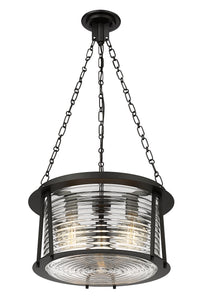 Matte Black Cape Harbor Lighthouse Pendant