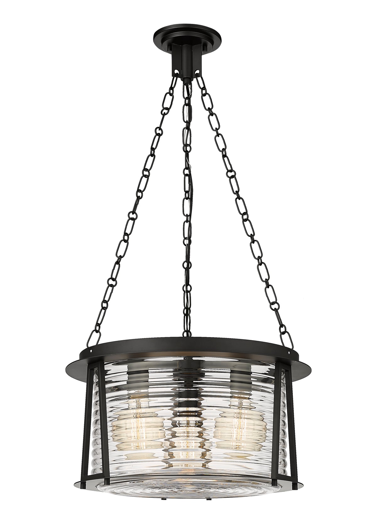 Matte Black Cape Harbor Lighthouse Pendant