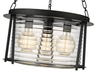 Matte Black Cape Harbor Lighthouse Pendant