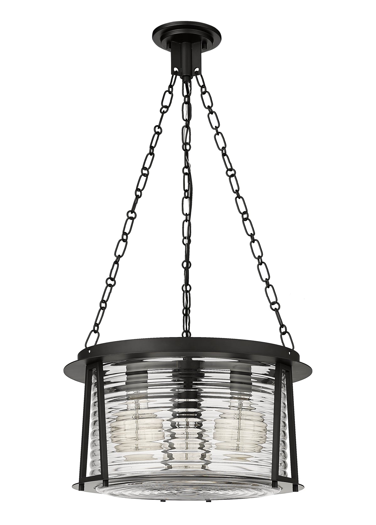 Matte Black Cape Harbor Lighthouse Pendant