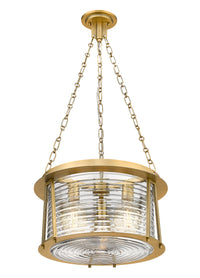 Rubbed Brass Cape Harbor Lighthouse Pendant