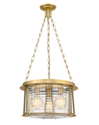 Rubbed Brass Cape Harbor Lighthouse Pendant