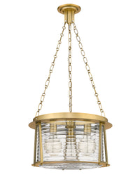 Rubbed Brass Cape Harbor Lighthouse Pendant