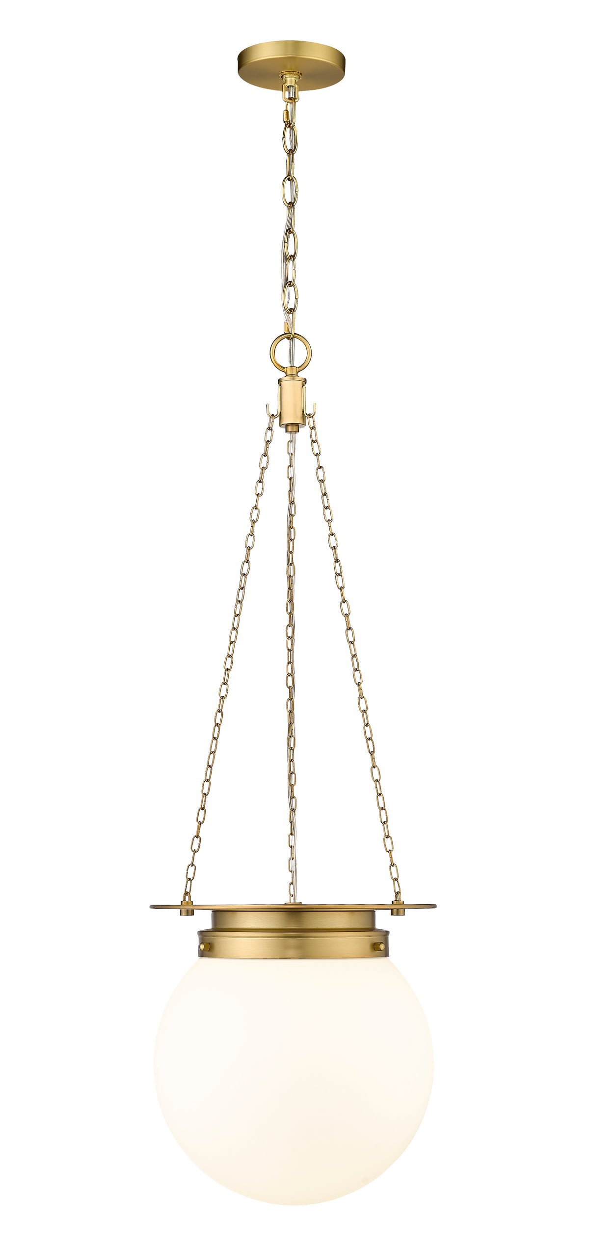 Heritage Brass Calhoun Milk Glass Pendant