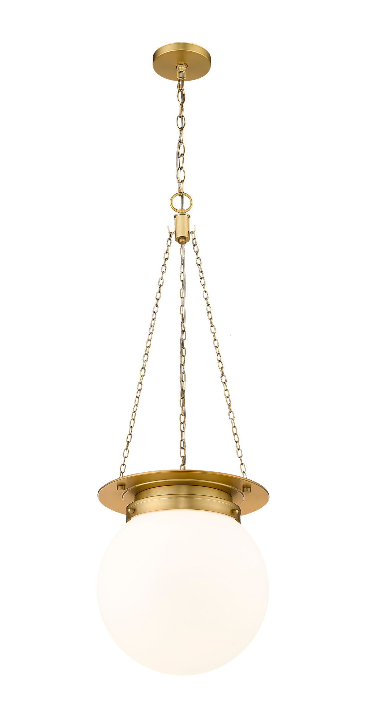 Heritage Brass Calhoun Milk Glass Pendant