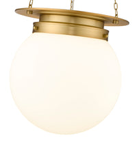 Heritage Brass Calhoun Milk Glass Pendant