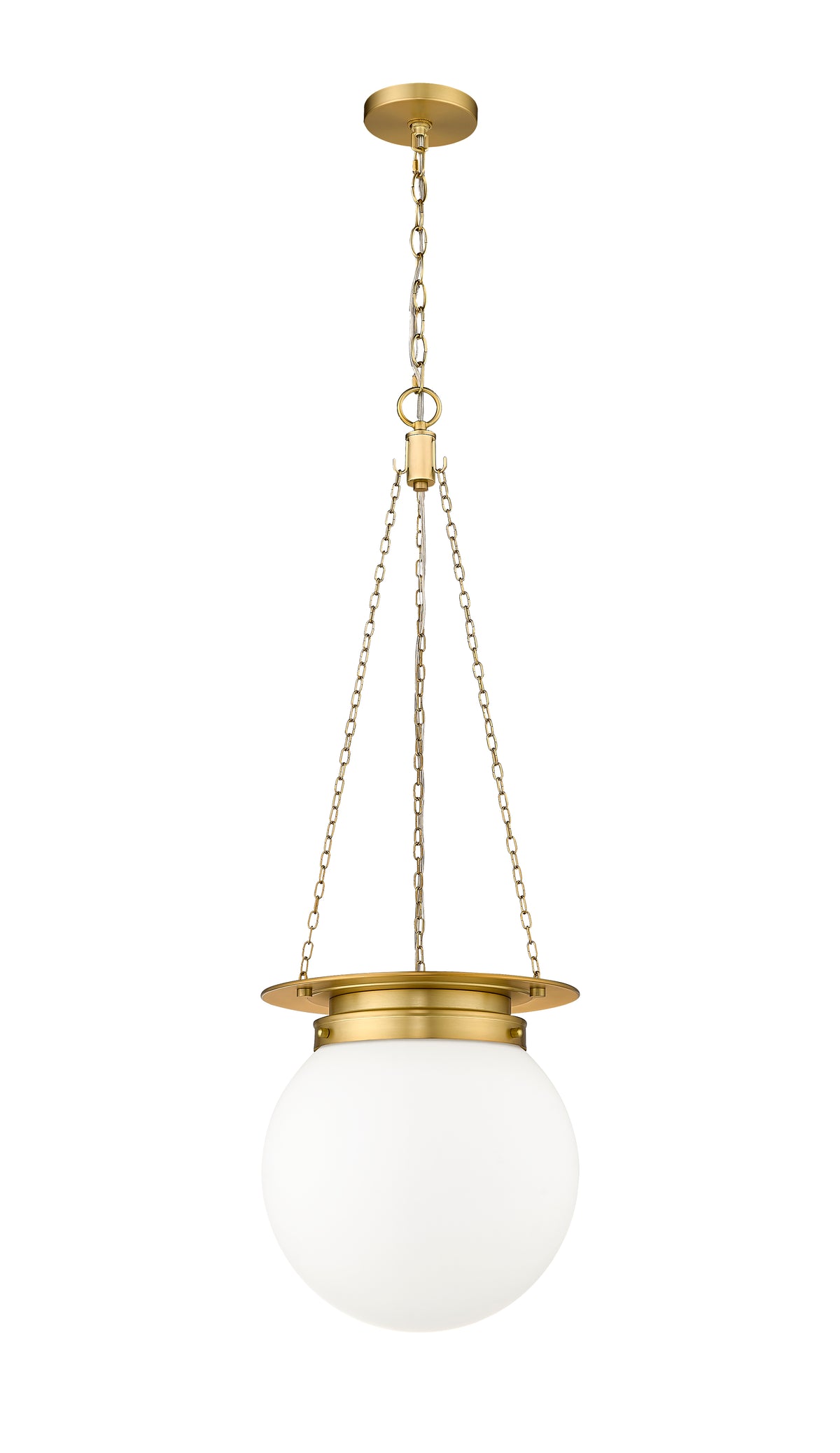 Heritage Brass Calhoun Milk Glass Pendant