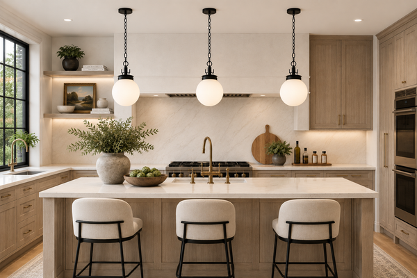Matte Black Calhoun Milk Glass Pendant