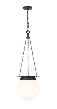 Matte Black Calhoun Milk Glass Pendant