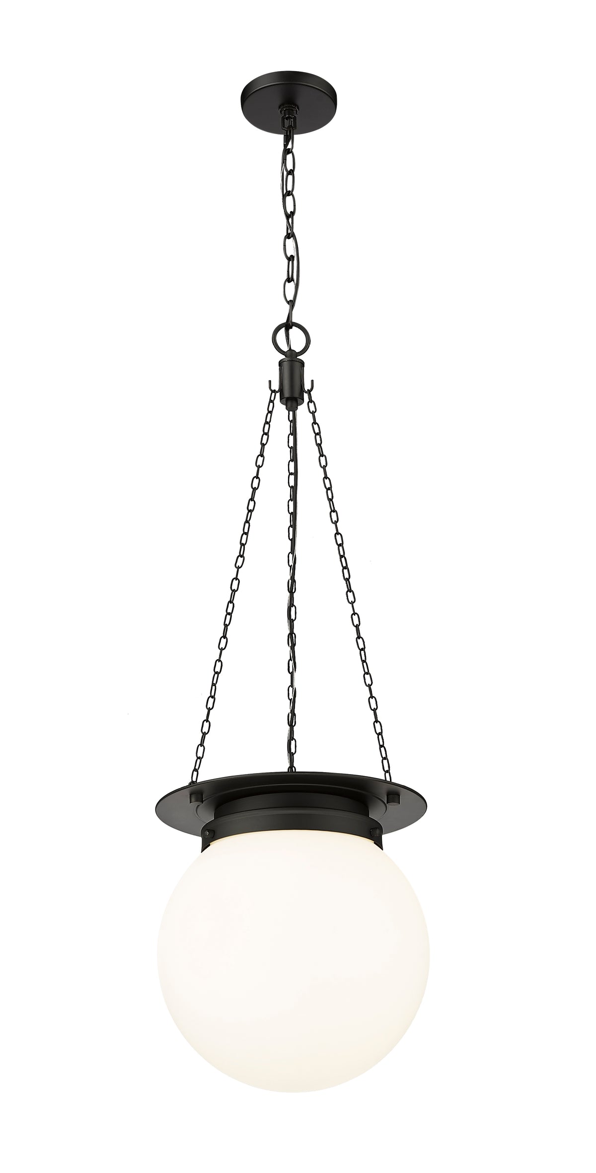 Matte Black Calhoun Milk Glass Pendant