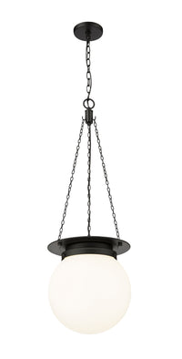 Matte Black Calhoun Milk Glass Pendant