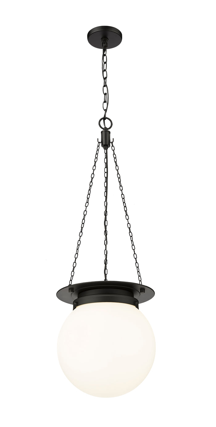 Matte Black Calhoun Milk Glass Pendant