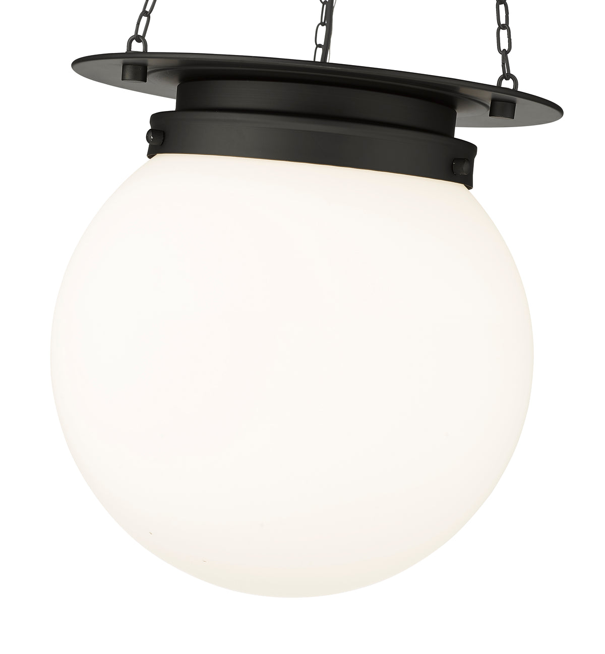 Matte Black Calhoun Milk Glass Pendant