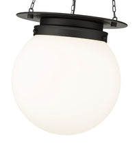 Matte Black Calhoun Milk Glass Pendant