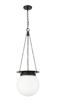 Matte Black Calhoun Milk Glass Pendant