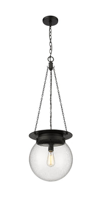Matte Black Calhoun Seedy Glass Pendant