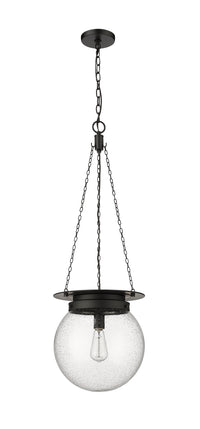 Matte Black Calhoun Seedy Glass Pendant