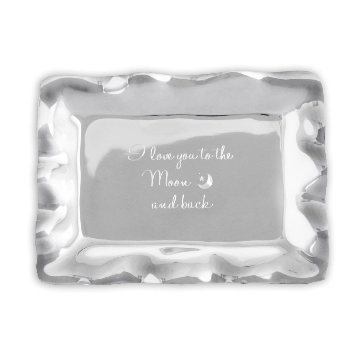 Giftables Vento Engraved Tray "Love you to Moon back" | Bone & Brass