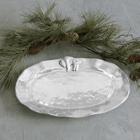 Silver Buffalo Large Oval Serving Platter - Platter Detail | Bone & Brass