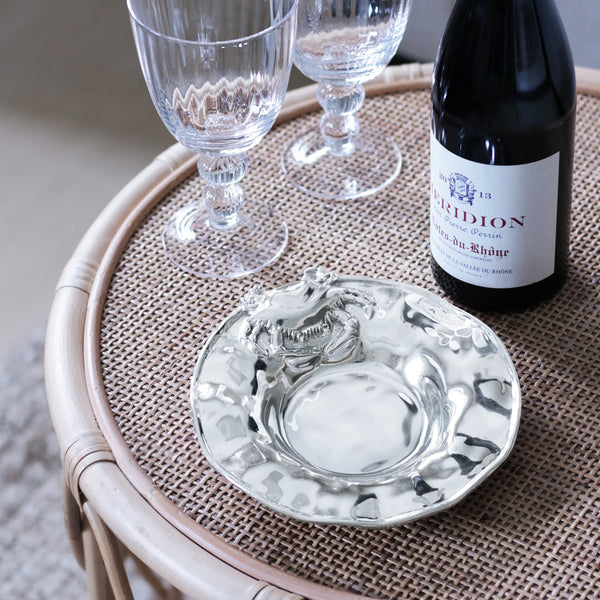 Silver Ocean Crab Wine Coaster